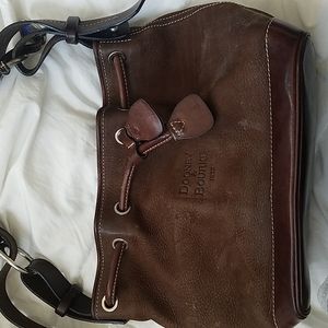 Dooney & Bourke leather bucket bag hobo chocolate brown